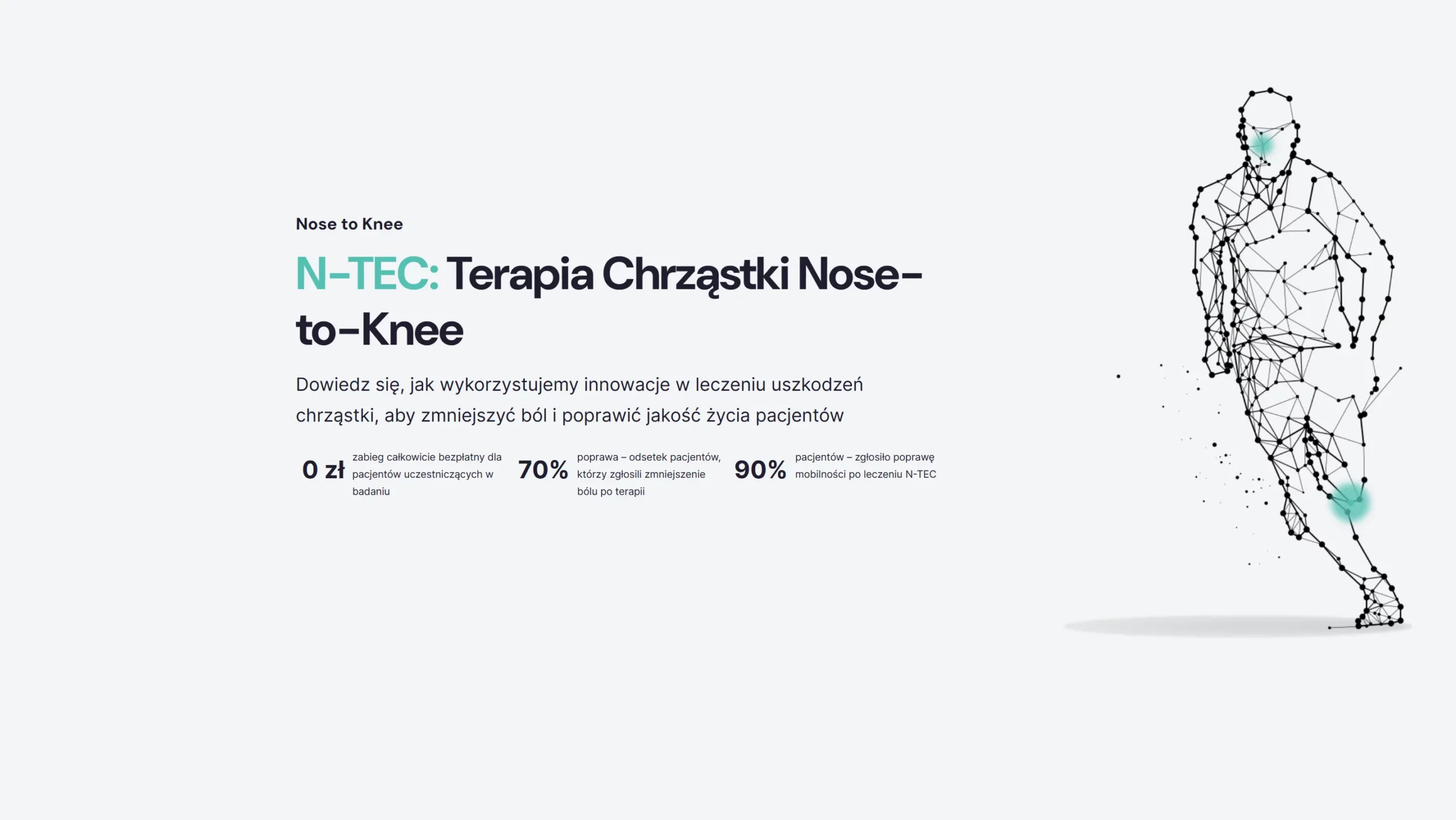 Badanie kliniczne N-TEC bada, czy własne komórki z nosa mogą pomóc w leczeniu choroby zwyrodnieniowej stawu i poprawić funkcję kolana.