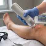 Zabieg laseroterapii na staw kolanowy w rehabilitacji gen. AI