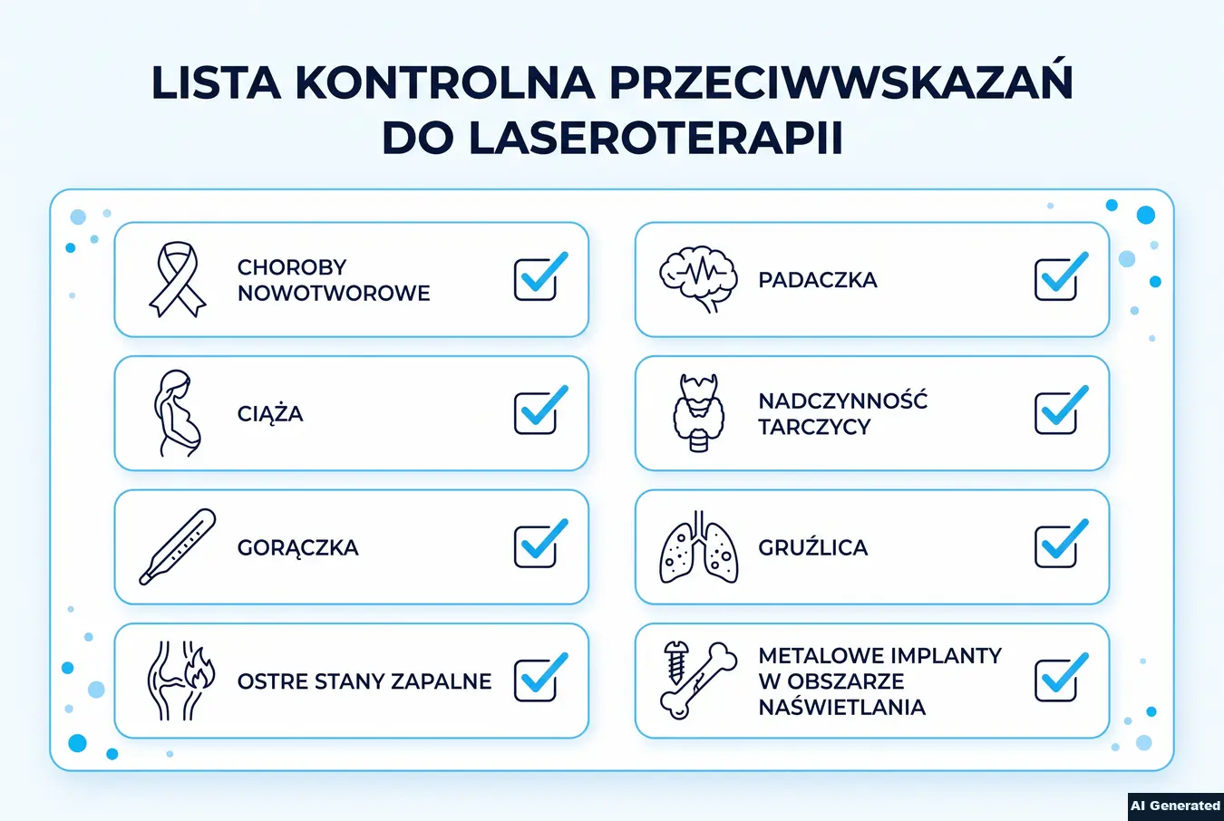 Lista przeciwwskazań do laseroterapii.